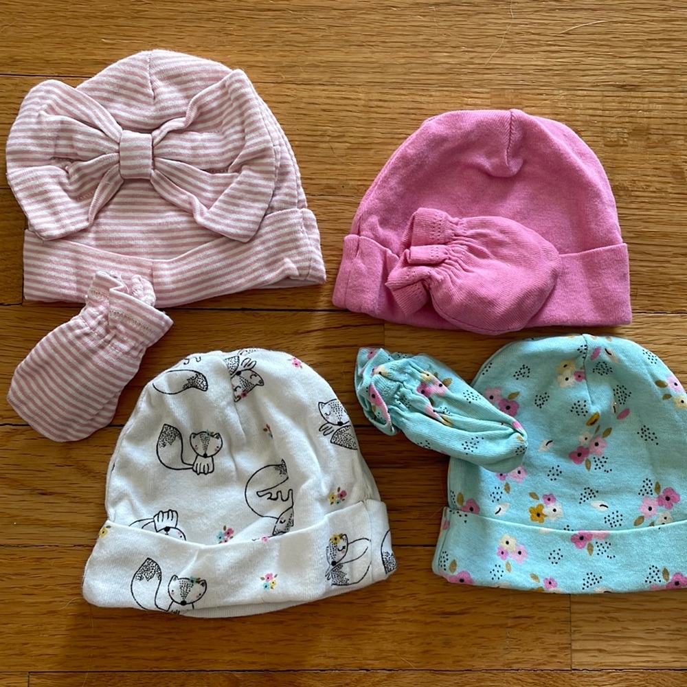 Gerber Newborn Hats and Mittens